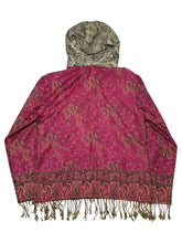 Load image into Gallery viewer, Merlot Nights Pashmina Zip Up Hoodie w/ Fur (LARGE)