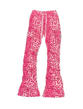 Load image into Gallery viewer, PINK AND WHITE LEOPARD STACK PANTS (Mens sizes)