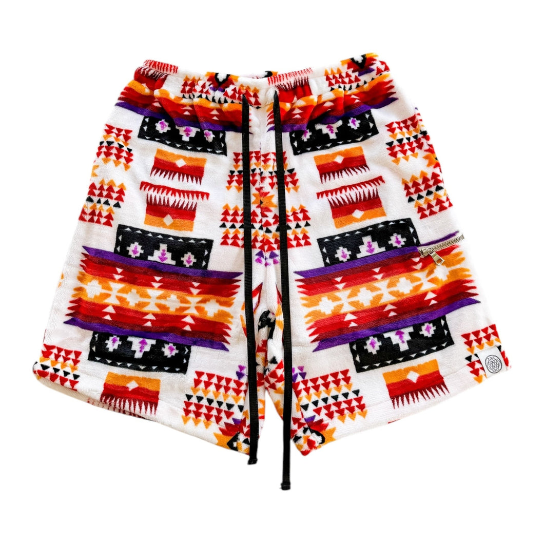 WHITE MINKY PENDLETON SHORTS (30-32