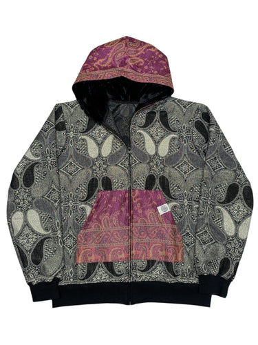 BLACK PEARL PAISLEY PASHMINA HOODIE (Medium)