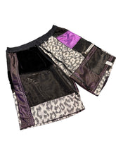Load image into Gallery viewer, Purple Microdot Patchwork Shorts (Medium 30-32”)