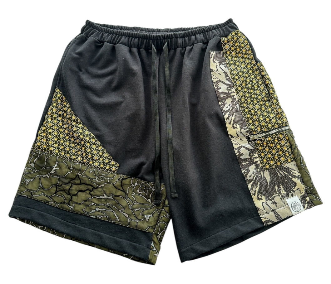 One of a Kind FLORA LORD PATCHWORK SHORTS (Large)