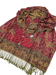 MERLOT PAISELY PASHMINA JACKET