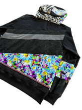 Load image into Gallery viewer, One of a Kind NEON BLOOM Patchwork Zip Up Hoodie (Large)