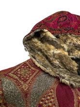 Load image into Gallery viewer, MERLOT PAISLEY PASHMINA HOODIE (Large)