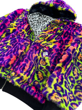Load image into Gallery viewer, One of a kind SILVER PSYCHEDELIC LEOPARD Jacket (Large)