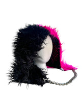 Load image into Gallery viewer, PUNK PANTHER FUR HOOD w/ CHAIN