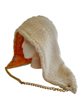 Load image into Gallery viewer, Orange Dragon Brocade Hood w/ Chain