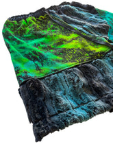 Load image into Gallery viewer, One of a kind PATCHWORK COTTON AND FUR SHORTS (30-32” waist)