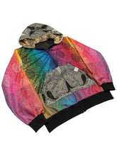 Load image into Gallery viewer, RAINBOW GLITCH PAISLEY PASHMINA HOODIE (Large)