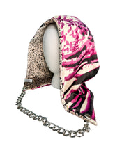Load image into Gallery viewer, SNOW LEOPARD HOOD w/ CHAIN