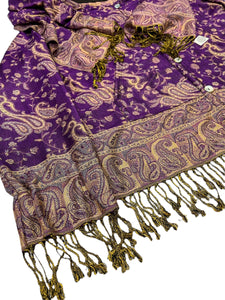 PURPLE PAISLEY PASHMINA JACKET