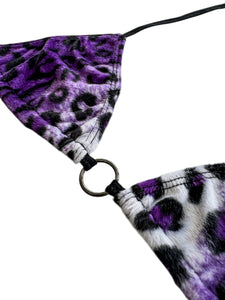 Purple Leopard Bikini Top (XS-2XL)
