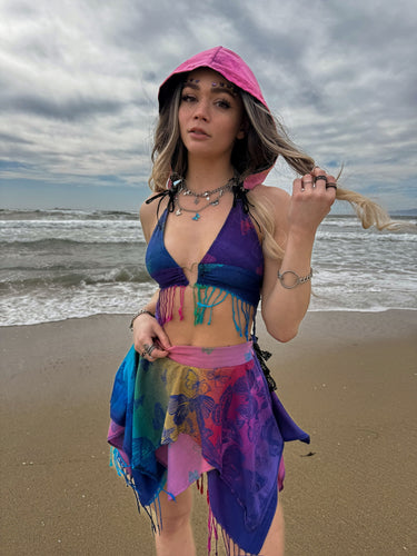 Pashmina Pixie Bikini Top (Rainbow Butterfly)