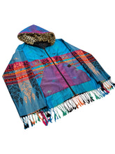 Load image into Gallery viewer, Blue Mystic Pashmina Zip Up Hoodie w/ Fur