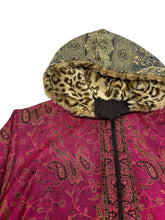 Load image into Gallery viewer, Merlot Nights Pashmina Zip Up Hoodie w/ Fur (LARGE)