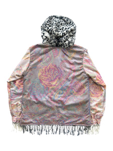 REVERSIBLE SMOKEY FUR AND PASHMINA JACKET (Large)