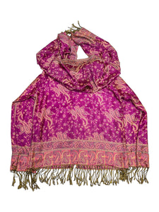 FUCHSIA PAISELY PASHMINA JACKET