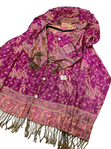 FUCHSIA PAISELY PASHMINA JACKET