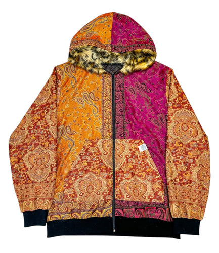 Orange Sunshine One of a Kind Paisley Pashmina Jacket (2XL)