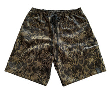 Load image into Gallery viewer, BLACK AND GOLD PYTHON SHORTS (M and XL)
