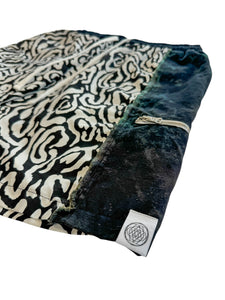 One of a Kind TEAL VORTEX Patchwork Shorts (Large)