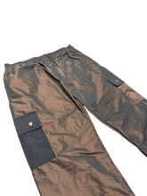 Load image into Gallery viewer, 1 if 1 straight leg brown nylon cargo pants (medium 30-32” elastic waist)