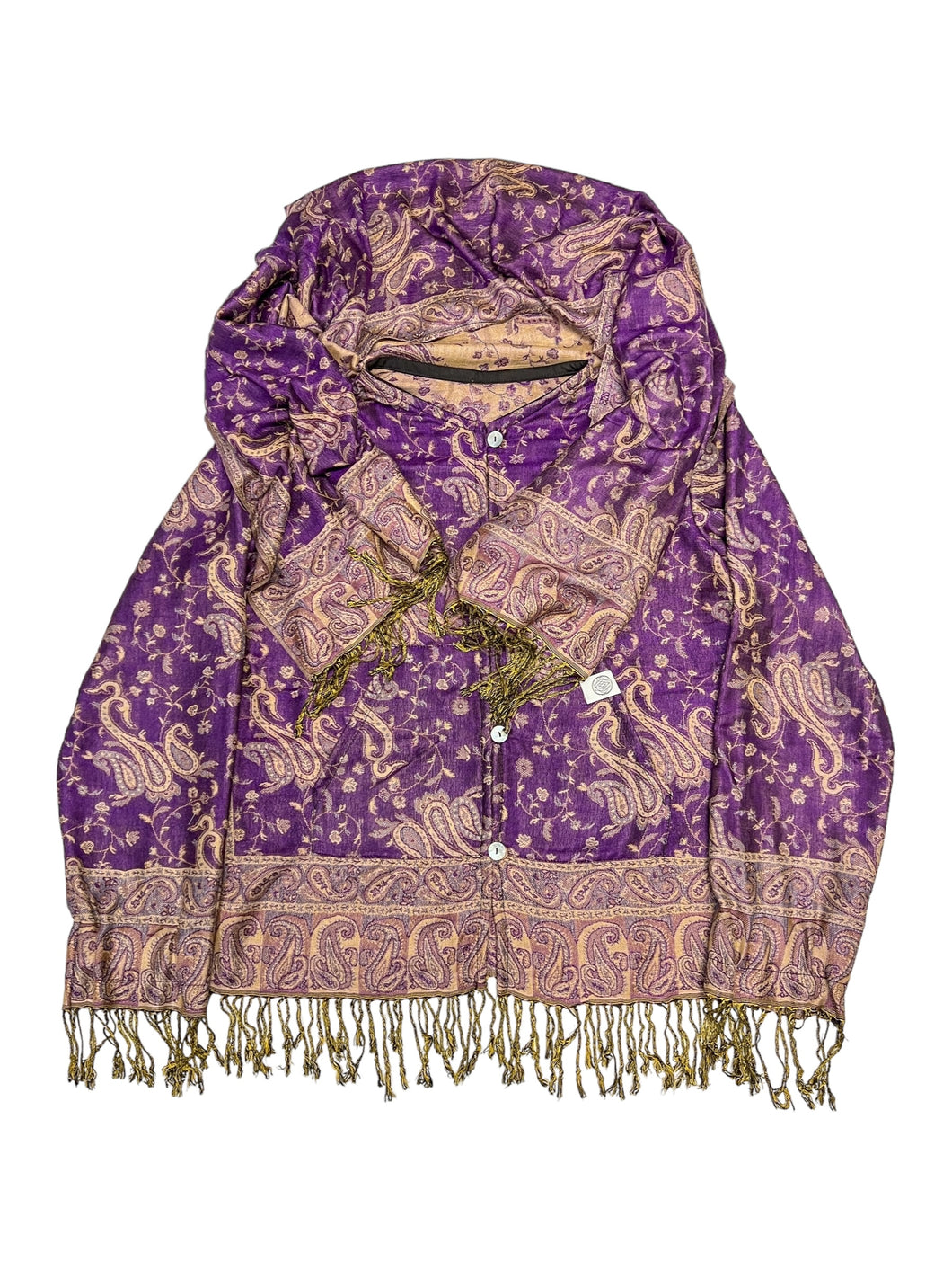 PURPLE PAISLEY PASHMINA JACKET