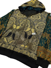 Load image into Gallery viewer, TEAL KING PAISLEY PASHMINA HOODIE (XL)