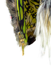 Load image into Gallery viewer, One of a Kind EARTH LEOPARD PATCHWORK FUR ZIP-UP JACKET (Large)