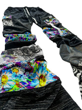 Load image into Gallery viewer, One of a Kind NEON BLOOM Patchwork Stack Pants (Large 32-34&quot;)