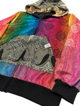 Load image into Gallery viewer, RAINBOW GLITCH PAISLEY PASHMINA HOODIE (Large)