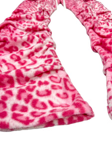 PINK AND WHITE LEOPARD STACK PANTS (Mens sizes)