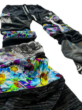 Load image into Gallery viewer, One of a Kind NEON BLOOM Patchwork Stack Pants (Large 32-34&quot;)