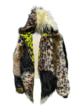 Load image into Gallery viewer, One of a Kind EARTH LEOPARD PATCHWORK FUR ZIP-UP JACKET (Large)