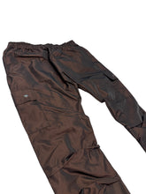 Load image into Gallery viewer, Brown nylon stack pants (medium 30-32” elastic waist)