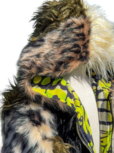 Load image into Gallery viewer, One of a Kind EARTH LEOPARD PATCHWORK FUR ZIP-UP JACKET (Large)