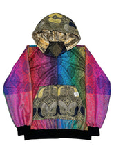 Load image into Gallery viewer, ROYAL RAINBOW PAISLEY PASHMINA HOODIE (XL)