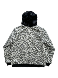 One of a kind SILVER PSYCHEDELIC LEOPARD Jacket (Large)