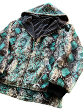 Load image into Gallery viewer, TEAL PYTHON FUR JACKET