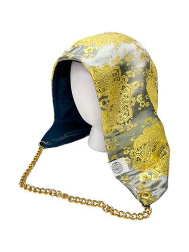 MOONLIT MANDALA BROCADE HOOD w/ CHAIN