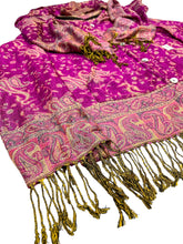 Load image into Gallery viewer, FUCHSIA PAISELY PASHMINA JACKET