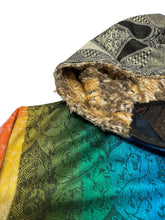 Load image into Gallery viewer, RAINBOW GLITCH PAISLEY PASHMINA HOODIE (Large)