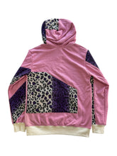 Load image into Gallery viewer, 1 of 1 PINK AND PURPLE LEOPARD PATCHWORK PULLOVER (Large)