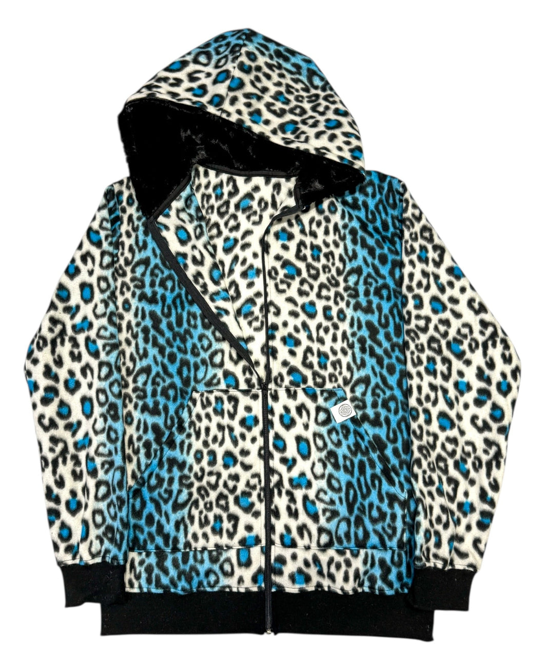 Blue Leopard Jacket (L and 2XL)