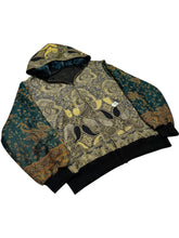 Load image into Gallery viewer, TEAL KING PAISLEY PASHMINA HOODIE (XL)