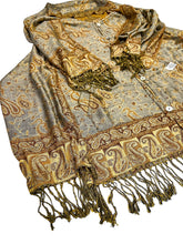 Load image into Gallery viewer, BURNT GOLD PAISLEY PASHMINA JACKET