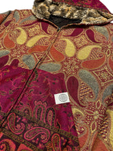 Load image into Gallery viewer, MERLOT PAISLEY PASHMINA HOODIE (Large)