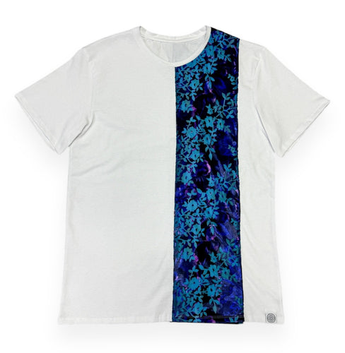 FLORAL BLOOM VELVET PATCHWORK T-SHIRT