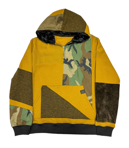 1 of 1 MOSSY SOULJAH PATCHWORK PULLOVER HOODIE (XL)